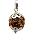 thumbnail image 3 of Petrichor Original 5 Faced Rudraksha Bead with Silver Capping (5 Mukhi with Certificate), 3 of 5