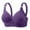 Purple, variant on Bras for Women Plus Size Full Coverage No Underwire Bras Support Push Up Wireless Bra Breathable Cotton Bra Black 38