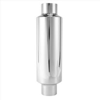 Car Exhaust Muffler 2.5 Inch Inlet Stainless Steel Universal Resonator 12 Inch Long Performance Muffler,1 * Car Exhaust muffler,Silver
