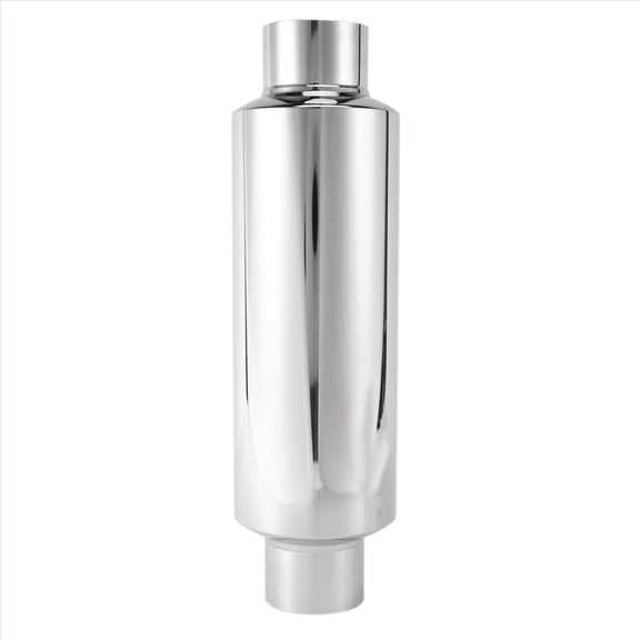 Car Exhaust Muffler 2.5 Inch Inlet Stainless Steel Universal Resonator 12 Inch Long Performance Muffler,1 * Car Exhaust muffler,Silver