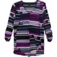 thumbnail image 1 of Blusa asimétrica Alfani para mujer azul pequeña, 1 of 1