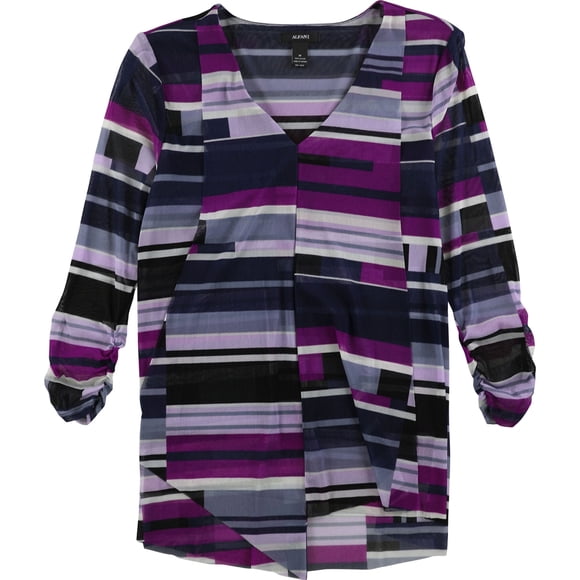 Blusa asimétrica Alfani para mujer azul pequeña
