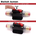 thumbnail image 3 of ORUYROP 30A Audio Inline Circuit Breaker Reset Fuse 12V-24V DC, PowMr Reset Fuse Holder 30 amp with Manual Reset for Car Audio, Stereo Switch and Solar Inverter System, 3 of 7