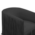 thumbnail image 3 of TOV Furniture Shag Me Black Vegan Leather Swivel Chair, 3 of 6