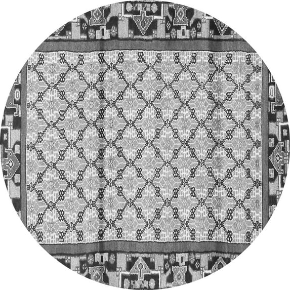 Ahgly Company Indoor Round Persian Gray Traditional Area Rugs, 8' Round