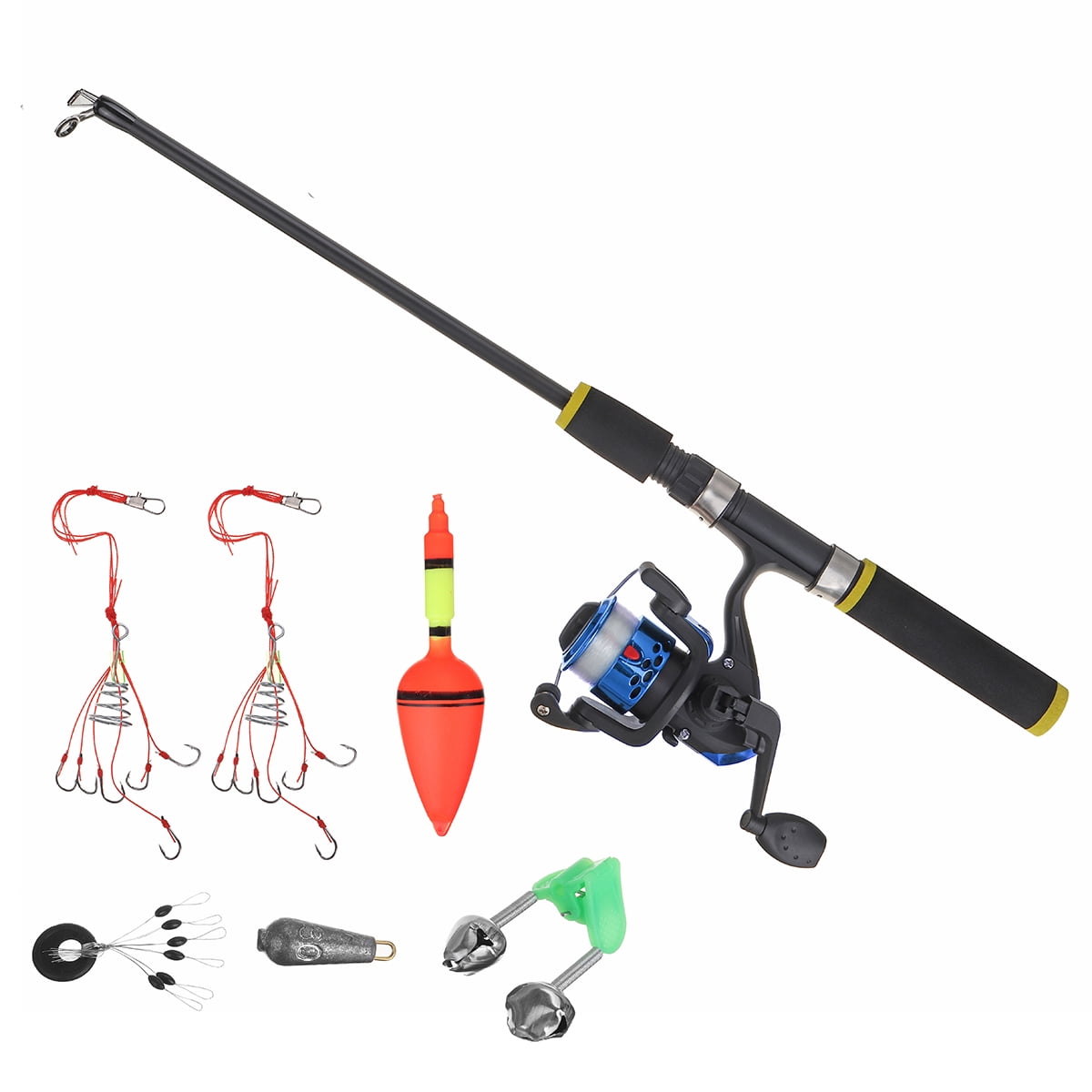3Pcs/set 1.4M Outdoor Telescopic Fishing Rod Combo Ice Rods Closed Fishing Reel 