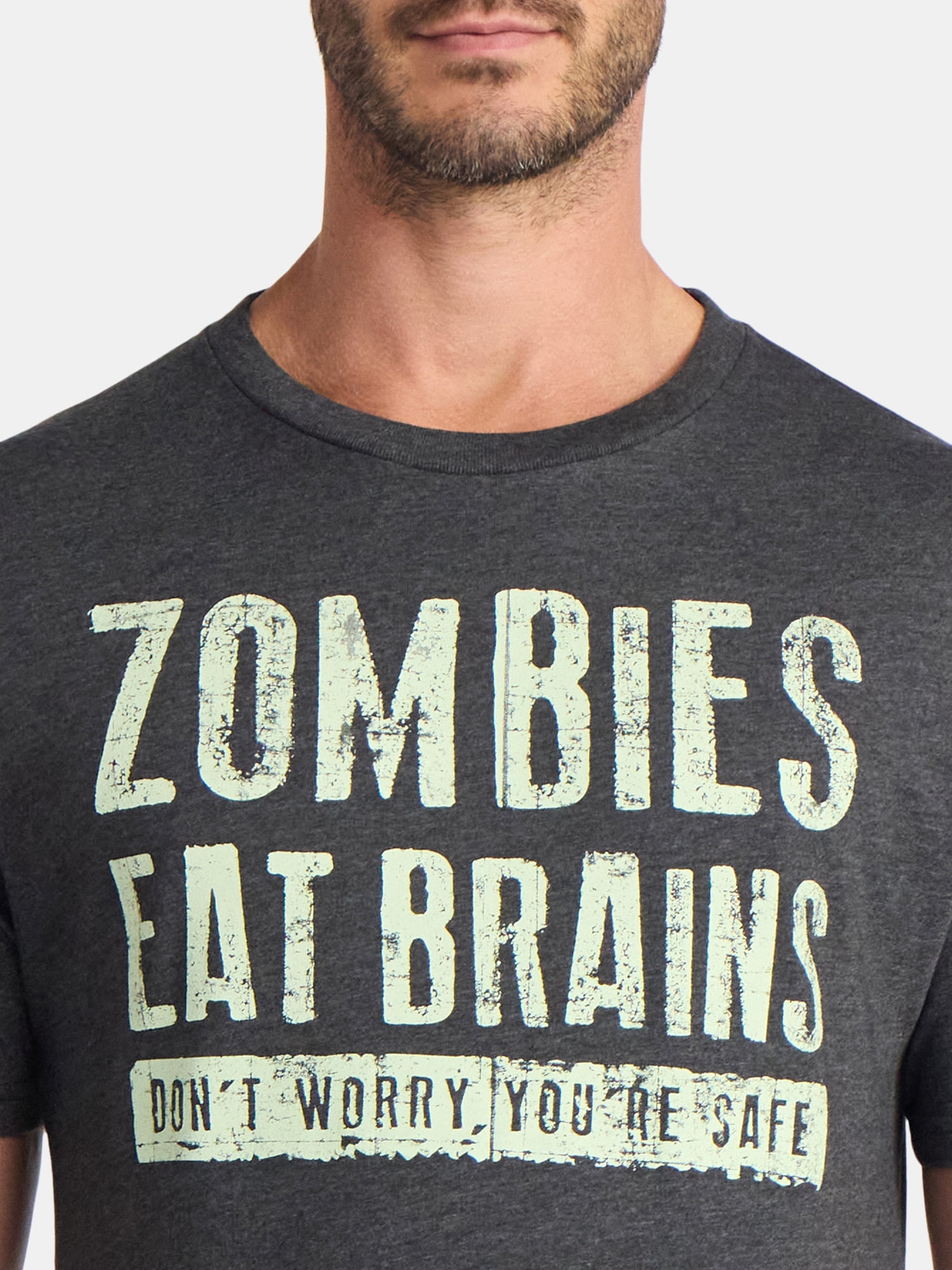 Halloween Men's Zombie Brains Graphic Tee from Way to Celebrate, Sizes XS-3XL