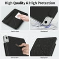 thumbnail image 5 of Kenke Magnetic Case for iPad (A16) 11th Gen 11 inch 2025/ iPad 10th Gen 10.9 inch 2022 with Detachable Pencil Holder, Auto Wake/Sleep, Foldable K Stand, Support Touch lD, Hard PC Back Cover, Black, 5 of 9