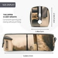 thumbnail image 3 of Yiaed Rustic French Signpost Print Leather Pencil Case - Leather Pen Pencil Holder - Elegant & Practical Pencil Pouch for Work & Office, 3 of 7