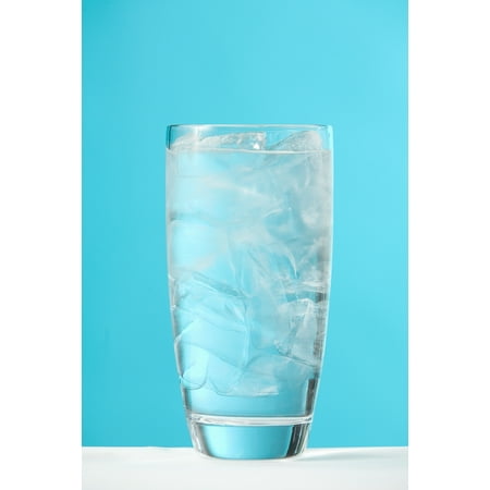 - Very Full Glass Of Water With Ice Canvas Art - Greg Huszar Photography Design Pics (22 x 34)