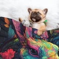 thumbnail image 3 of Naloa Colorful Patterned Rabbit Dog Blanket, 3 Sizes Cat Blanket for Indoor Cats Large Medium Small Dog Gifts-Large, 3 of 8