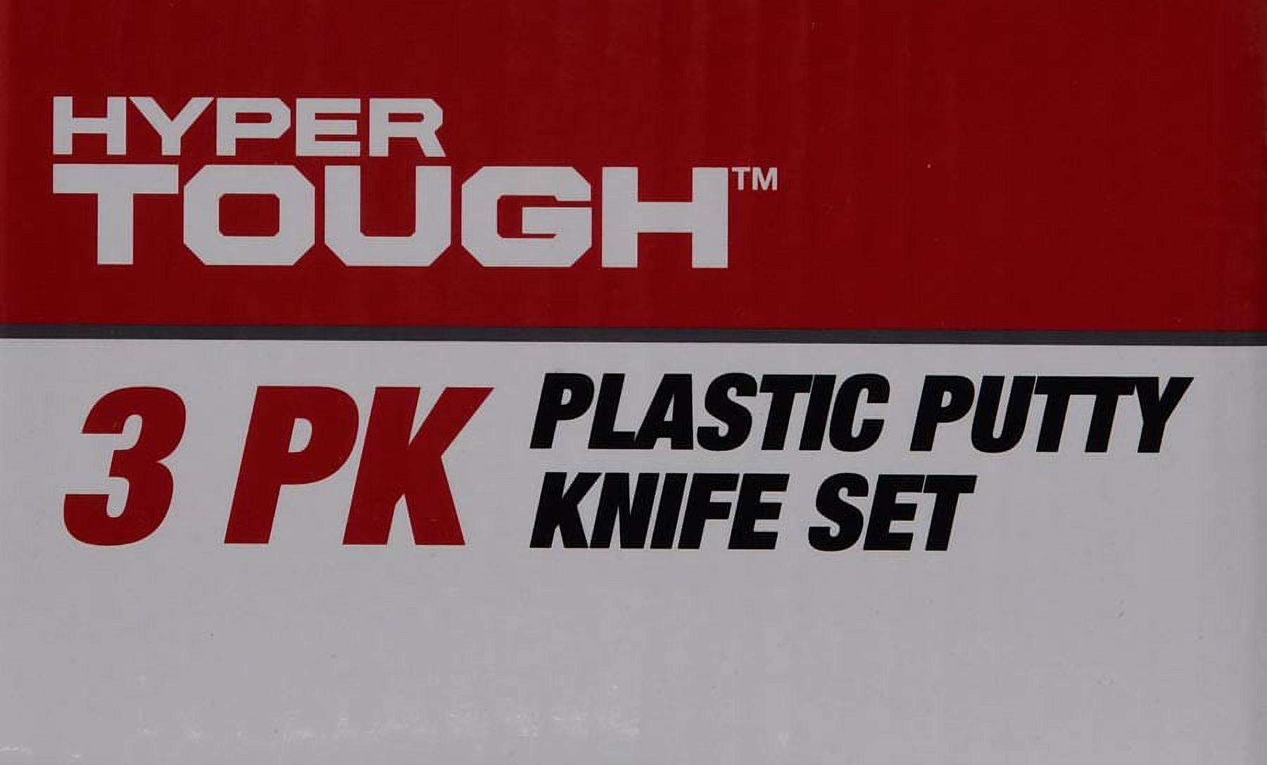 Hyper Tough Plastic Putty Knife Set, 3 Piece