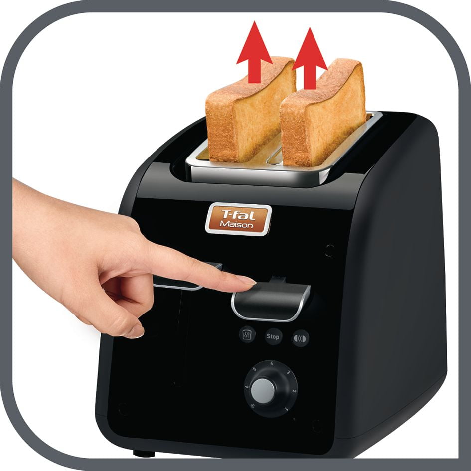 TFal Maison 2Slices TT771H50 Toaster, Black Open Box Walmart Canada