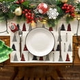 thumbnail image 5 of Smile White Xmas Tree Christmas Placemats Set of 4, 12x18 Inch Winter Table Mats, 5 of 6