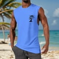 thumbnail image 3 of Summer Fashion Men's Vest Coconut Tree Small Pattern Shoulder Design Minimalist Style Casual Sleeveless Top, 3 of 6