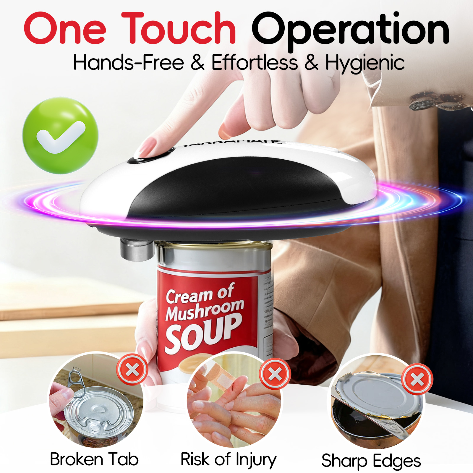 YARRAMATE Electric Can Opener, Rechargeable, One-Touch photo 7