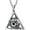 Black3, variant on Steel Vintage Evil Eye Protection Hands Triangle Pendant Necklace for Men Women 30 Inch Wheat Chain