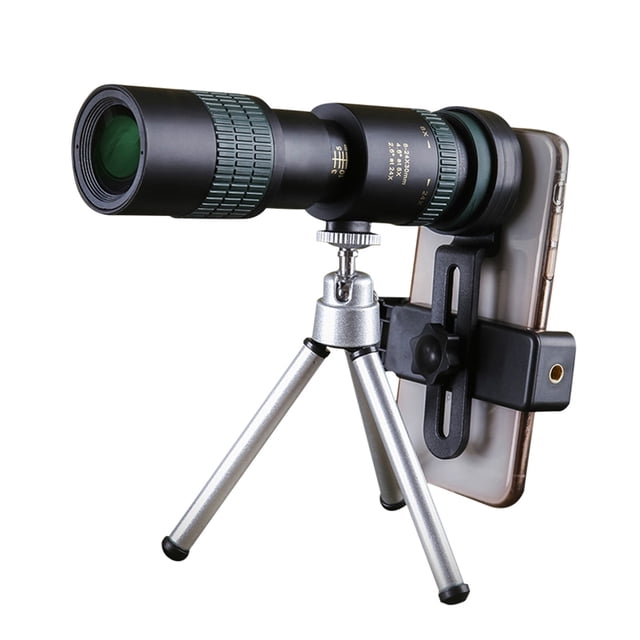 Trépied en Aluminium Argenté avec Visière à Ressort, Vision Nocturne Portable, Haute Magnification, Non Infrarouge HD, Ajustement Facile