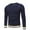 Navy, variant on asjyhkr Mens Undershirts Knit Long Sleeve Crew Neck Pullover Breathable Gym Running Workout Sweatshirts