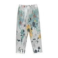 thumbnail image 4 of Xecao The World Map with Cartoon Animals Women's Straight Lounge Pajama Pants: The Epitome of Relaxed Sleepwear, 4 of 9