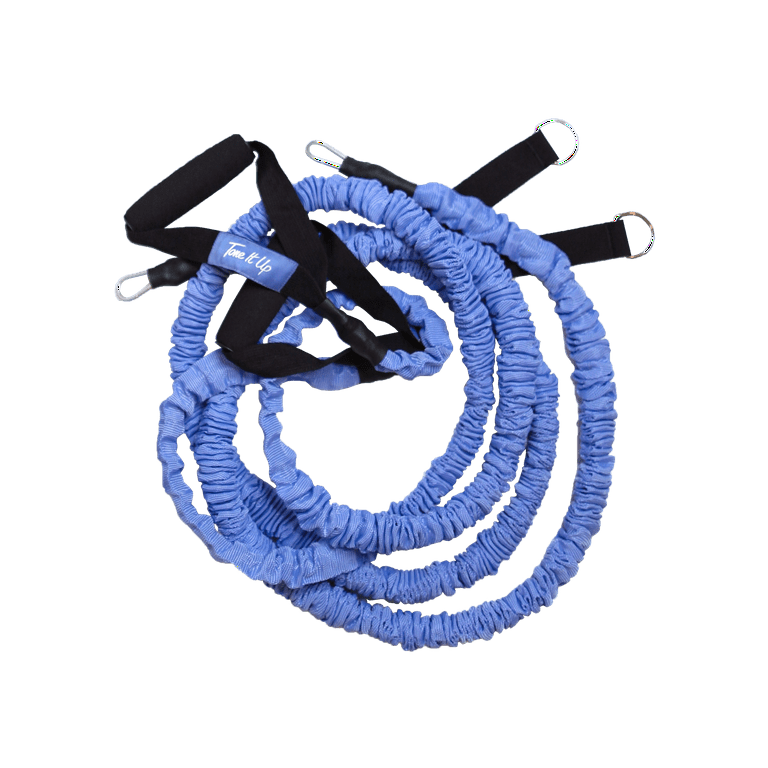 Tone It Up Dual Functioning Toning Ropes for Cardio and Strengthening Bungee Style Set of 2 Blue