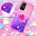 thumbnail image 5 of Slim Fit Phone Case for Redmi Note 12s, Bling Shiny Quicksand Effect TPU Bumper Case with Four Corners Heavy Anti-Fall Protection Case for Redmi Note 12s,Pink Purple, 5 of 7