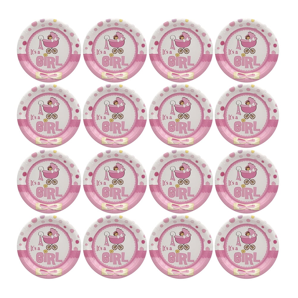 NUOLUX Plates Paper Baby Shower Party Plate Birthday Supplies