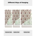 thumbnail image 4 of Boho Red Floral Swag Valances for Windows, Farmhouse Rustic Flower Leaf Plant Rod Pocket Sheer Valances for Large Windows, Swag Toppers Light Filtering for Kitchen Living Room 2 Panels 36''x63'', 4 of 6