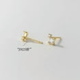 thumbnail image 6 of EOEMY Gold Plated 925 Sterling Silver Cz Birthstone 4mm Stud Earrings-Silver-Green, 6 of 6