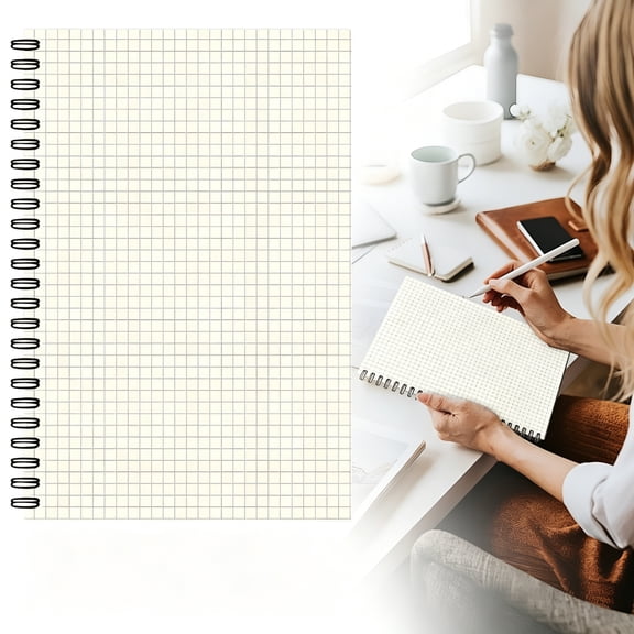 CCOCC 2026 New Graph Paper Notebook, Grid Spiral Notebook, College Quad Ruled Notebook, Thick Graph Grid Paper, Notebooks A5 Journals Thick Paper, Journals for Writing, Office, Drawing