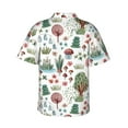 thumbnail image 3 of Easygdp Frog and Forest Plants Men's Hawaiian Shirts Print Lapel Short Sleeve for Beach, vacation, party, casual occasions - Large, 3 of 9