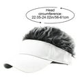 thumbnail image 3 of Jiibva Mens Visor Cap with Fake Hair Novelty Golf Hats Wig Hat Spiked Adjustable Baseball Cap, 3 of 7