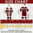 thumbnail image 2 of Alaiyaky Santa Claus Costume Adult Men, Luxury Santa Suit Santa Outfit Christmas Fancy Dress Men Xmas Plus Sized Christmas Party, 2 of 7