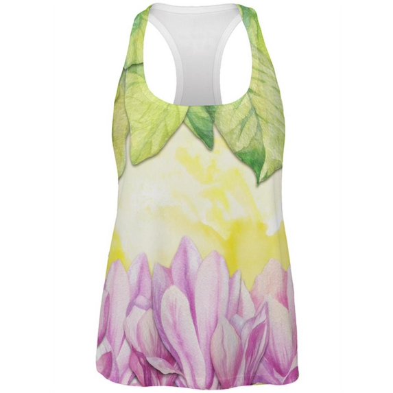 Mardi Gras French Quarter Magnolias at Sunrise All Over Womens Work Out Tank Top Multi 2XL