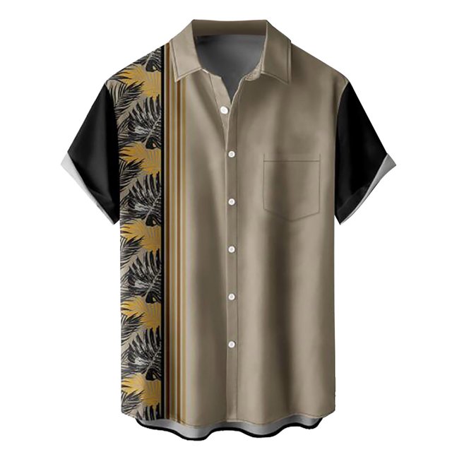Wyzesi Jack Shirt Men Large Mens Printed Hawaiian Shirts Short Sleeve Button Down Beach Shirts Shirt for Man Spring Shirts for Men Trendy Short Sleeve
