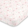 thumbnail image 6 of Little Love by NoJo Sweet Llama and Butterflies 3PC Mini Porta Crib Bedding Set, Pink, Purple, Girl - Comforter ,two sheets, 6 of 7