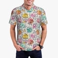 thumbnail image 5 of Wukai Skull and Flowers Men’s Polo Shirts,Quick-Dry Athletic Shirt,Classic Fit Shirts-, 5 of 8