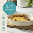 thumbnail image 2 of The Pioneer Woman Vintage Lace 10-inch Ceramic Pie Pan and Tart Dish, Sturdy Stoneware Bakeware, Cream, 2 of 13