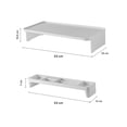 thumbnail image 4 of Elevador de monitor y organizador de plástico pvc AG BOX set 2 pzas color blanco, 4 of 5