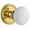 Polished Brass, variant on Grandeur Geohyd_Prv_234 Georgetown Solid Brass Rose Privacy Knob Set - Grey