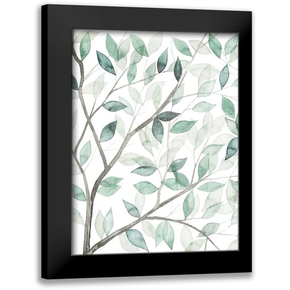 Popp, Grace 12x14 Black Modern Framed Museum Art Print Titled - Leaf Lace I