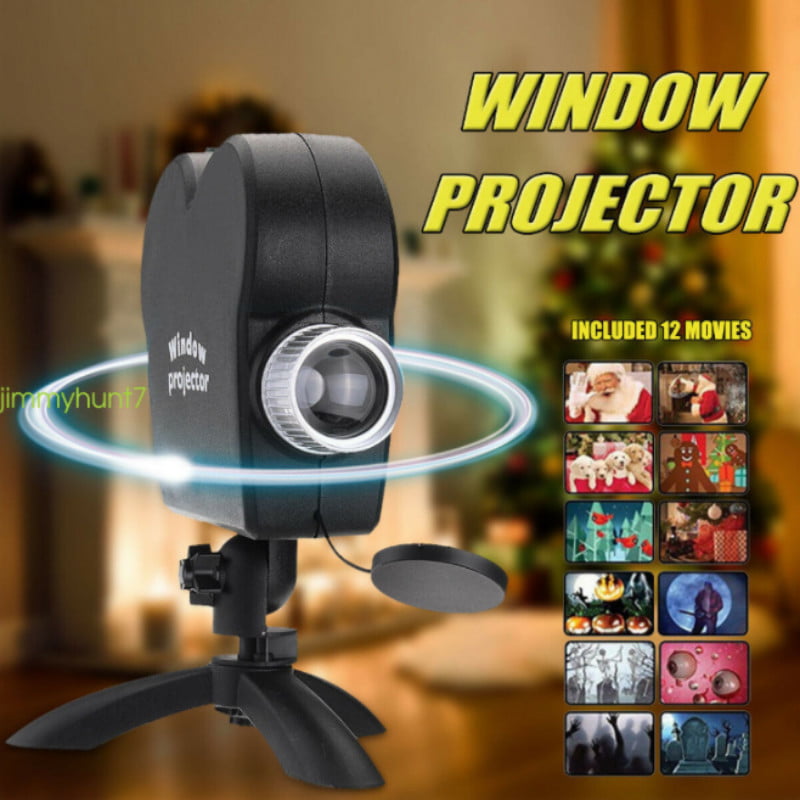 Window Wonderland Christmas Halloween 12 Movie Projector System Indoor/Outdoor 