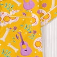 thumbnail image 6 of Gyexs Halloween Pajamas Sleepwear for Women Printed Collar Short Sleeve Shorts Pajama Set Pjs Womens Pajamas #A11 Yellow, Size L, 6 of 9