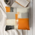 thumbnail image 3 of YINGXI  Orange Grey Throw Pillow Covers Modern Abstract Pillow Cases Contemporary Art Decorative Cushion Cases for Sofa Couch 18x18in, 3 of 5
