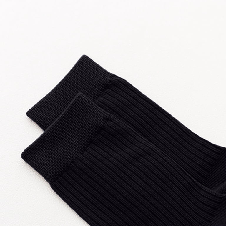 black cotton dress socks Mens Business Blekii Men's Casual Business Cotton Dress Socks, Breathable Mid Calf Socks Solid Color Casual Socks for Men Size:Custom Size(leave your size in the note box)