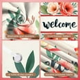 thumbnail image 4 of Floral Theme Welcome Banner Watercolor Design Party Display Pink Orange Green Leaves Event Backdrop for Welcome Party Wedding Reception Family Gathering, 4 of 9