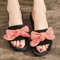 thumbnail image 3 of Womens Wedge Sandals Slide Platform Bow Open Toe Soft Sole Non Slip Lightweight Comfortable Breathable Summer Beach Sandals Orange, 3 of 6