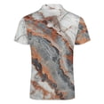 thumbnail image 5 of Marble Texture Men Zipper T-shirt Summer Casual Short Sleeve T-shirt Top, 5 of 7