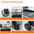 thumbnail image 5 of Flintex Upgraded 6 Burner Propane Gas Grill with Infrared Side Burner, 54,300 BTU, Diamond Grates & Reversible Griddle for Outdoor BBQ, 5 of 10