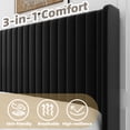thumbnail image 6 of Frostbloom Queen Size Velvet Upholstered Bed with Wingback Headboard, Black, 6 of 8